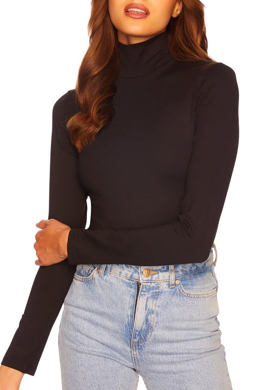 Mock Neck Long Sleeve Top