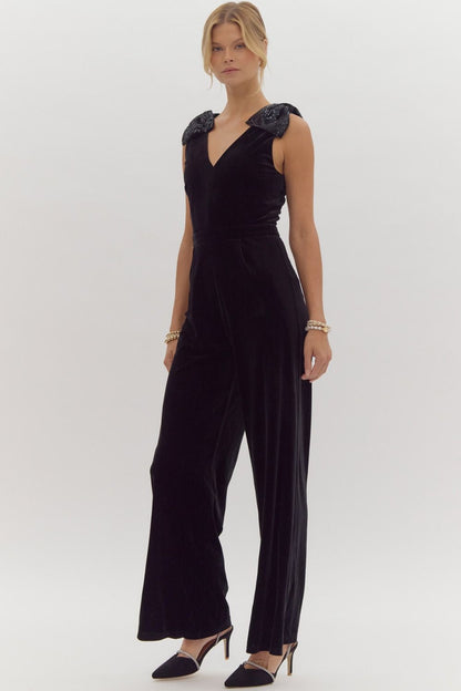Embellished in Velvet Jumpsuit
