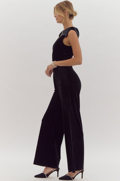 Embellished in Velvet Jumpsuit