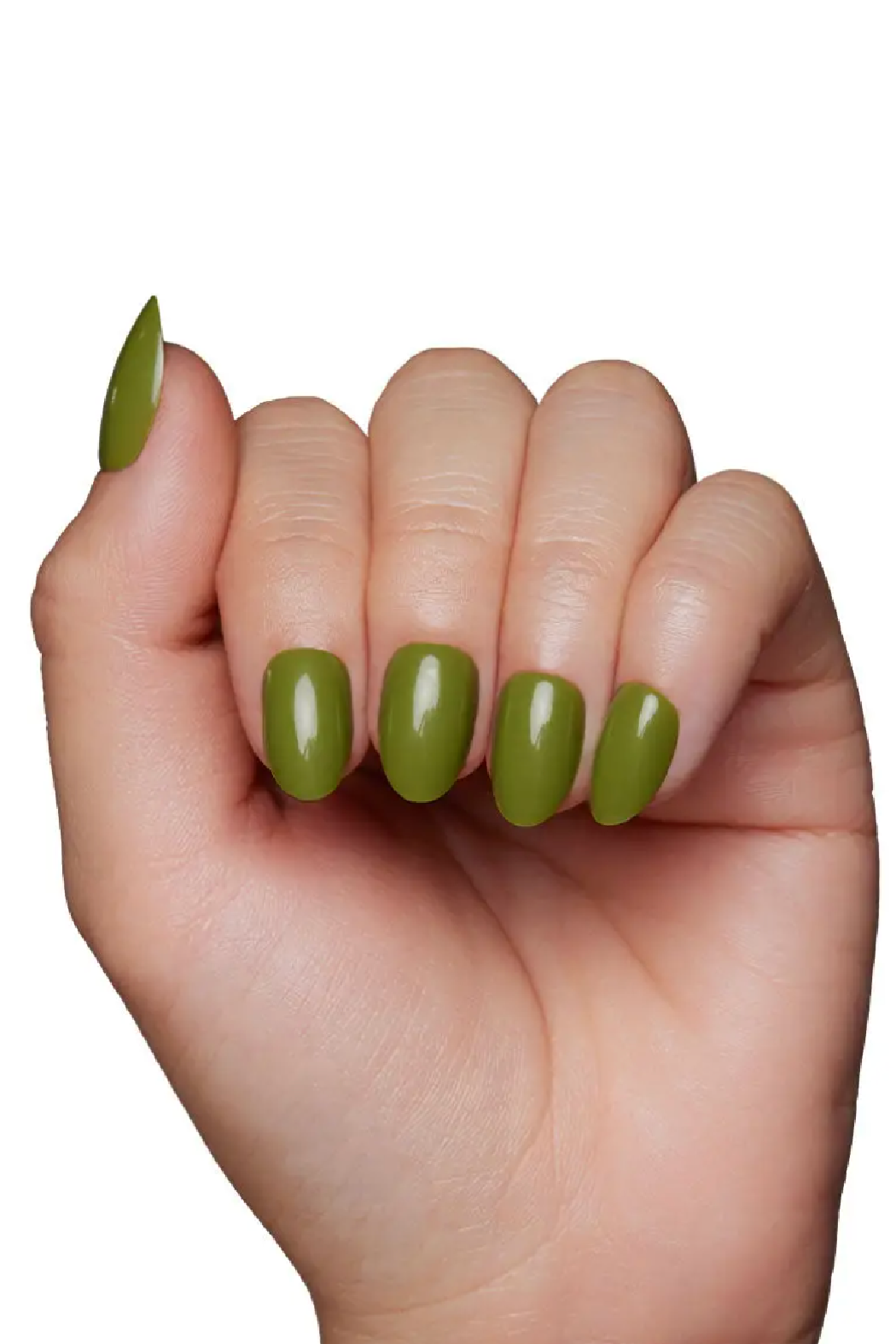 Moss Green Press-On Nails | Fall Solids | Short Oval