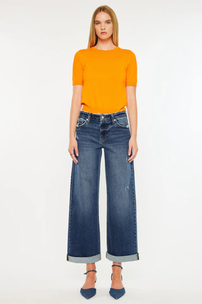Kancan High Rise Wide Leg Jeans