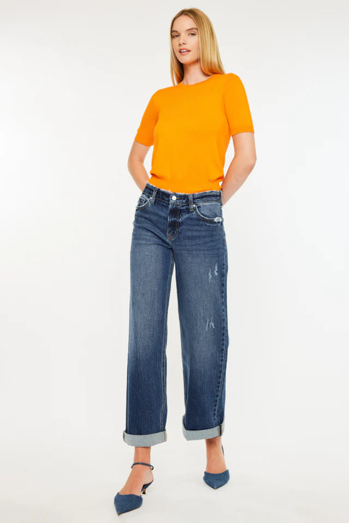 Kancan High Rise Wide Leg Jeans