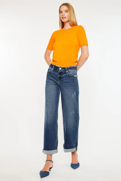 Kancan High Rise Wide Leg Jeans