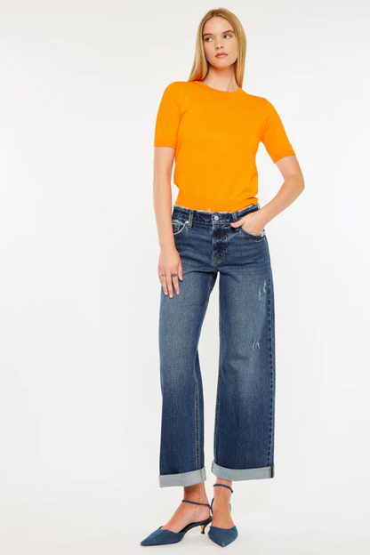 Kancan High Rise Wide Leg Jeans