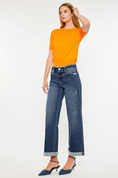 Kancan High Rise Wide Leg Jeans