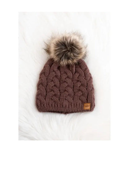 Knit Pom Pom Hat