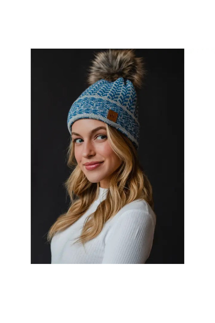 Knit Pom Pom Hat