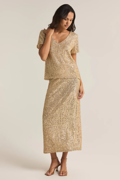 Saturn Sequin Midi Skirt