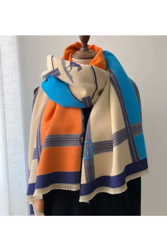 BLOCKPRINT EQUI PASHMINA