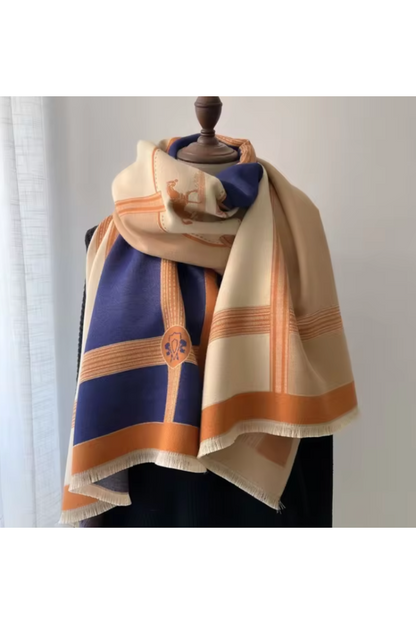 BLOCKPRINT EQUI PASHMINA