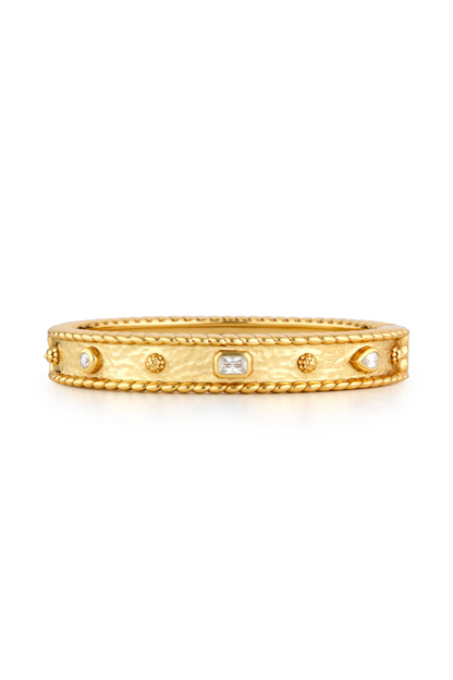 BERRY GEM HINGED BANGLE/CZ