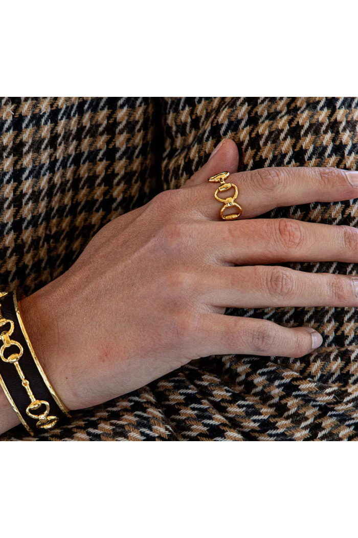 Equestrian Snaffle Bit Ring - Gold