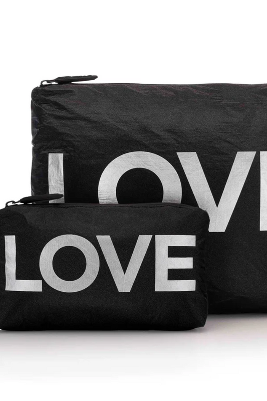 Black with Silver LOVE Organizational Packs Set of Two