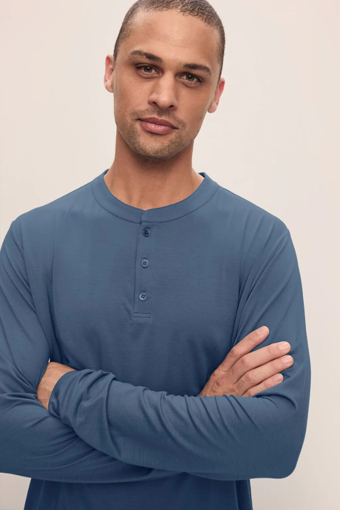 Henry TENCEL™ Modal Long PJ Set | Coastal Blue