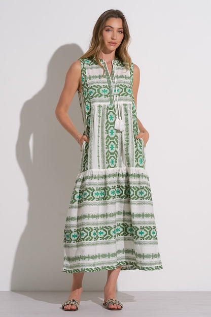 Maxi Sleeveless V Neck Dress