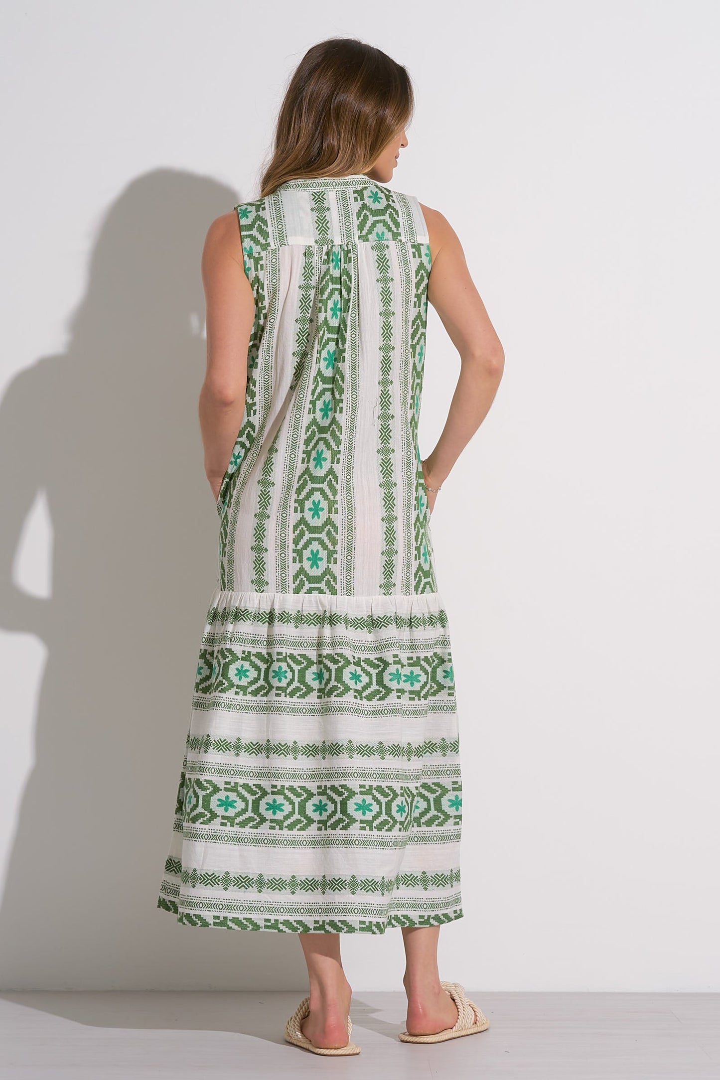 Maxi Sleeveless V Neck Dress