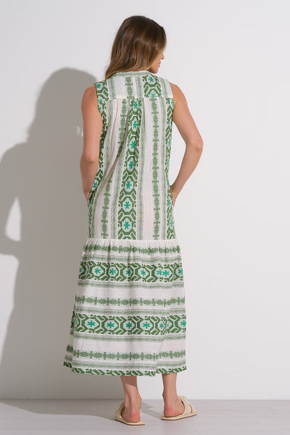 Maxi Sleeveless V Neck Dress