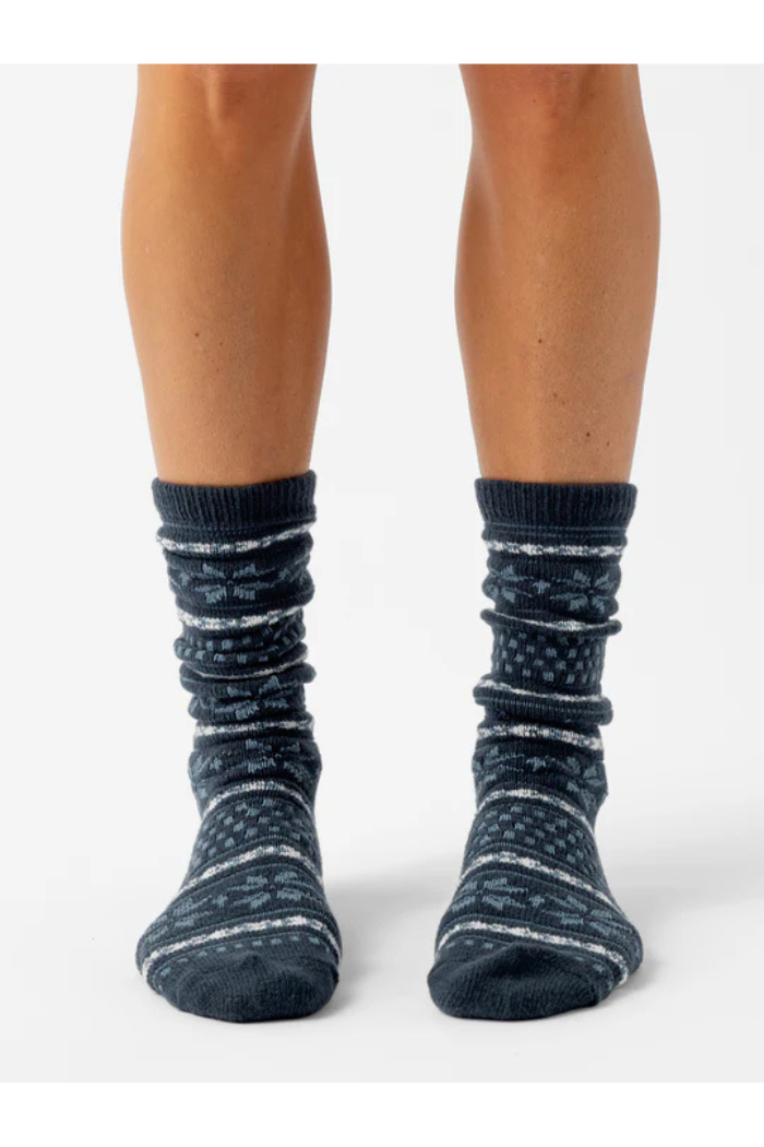 The Fair Isle Plush Lounge Sock