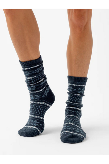 The Fair Isle Plush Lounge Sock