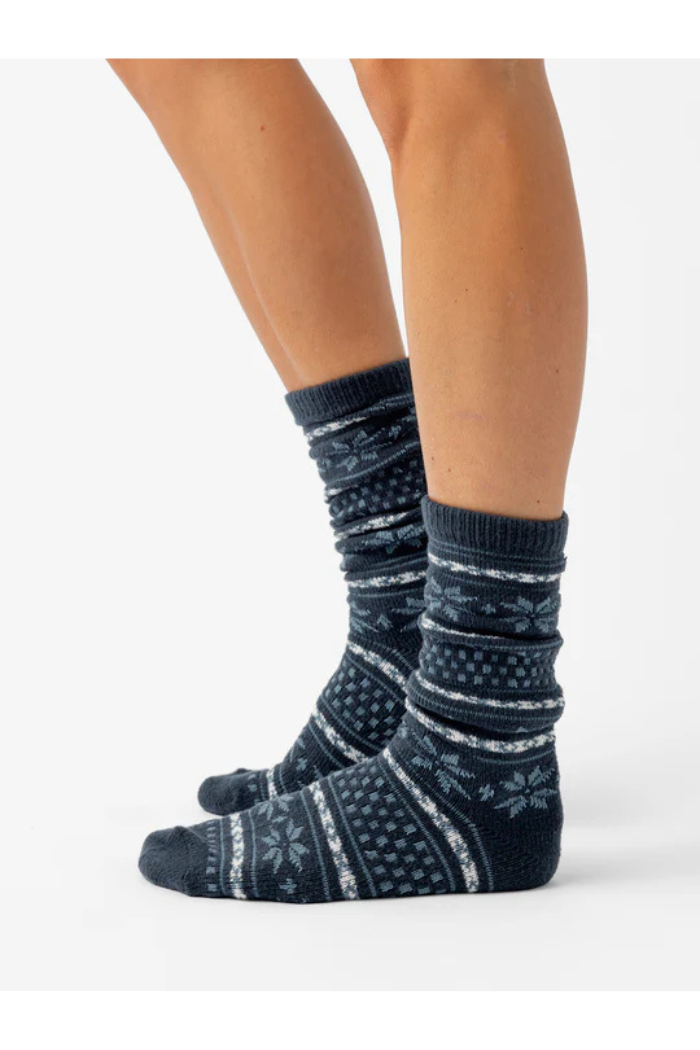 The Fair Isle Plush Lounge Sock