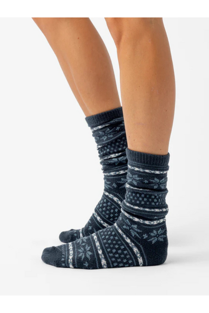 The Fair Isle Plush Lounge Sock