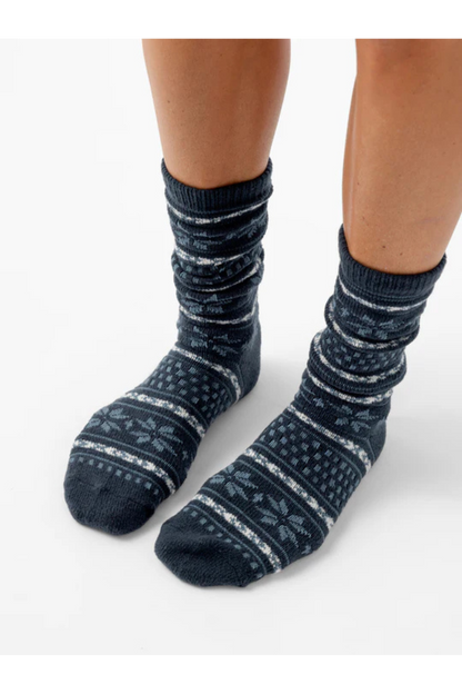 The Fair Isle Plush Lounge Sock