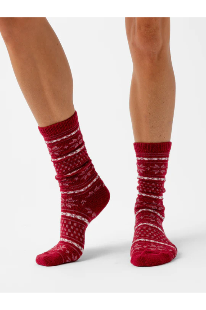The Fair Isle Plush Lounge Sock