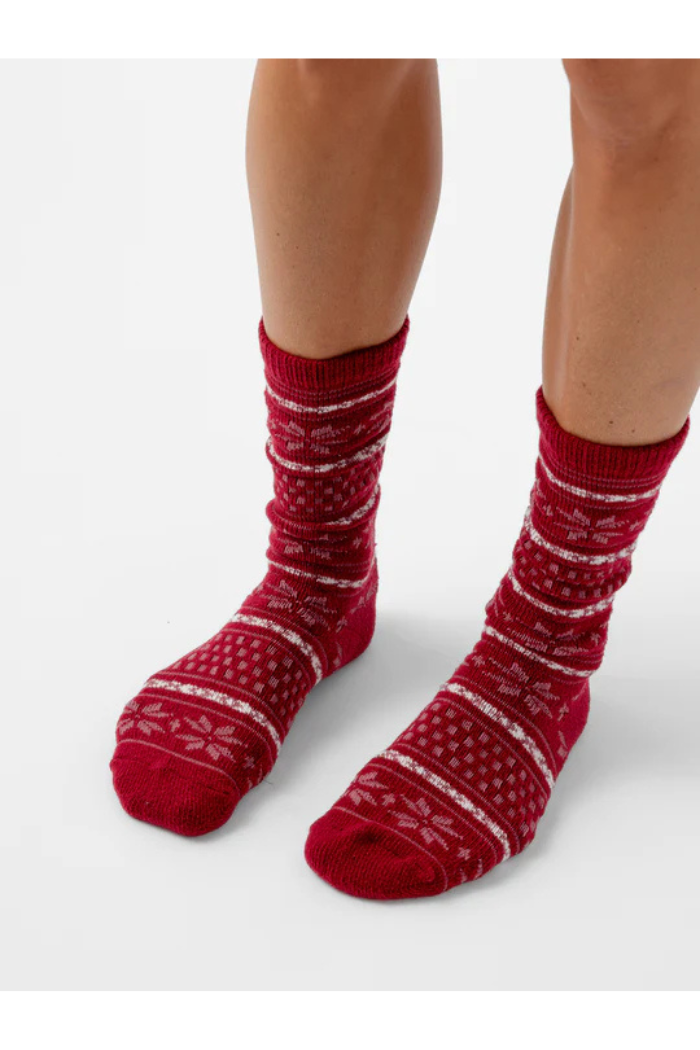 The Fair Isle Plush Lounge Sock