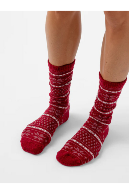 The Fair Isle Plush Lounge Sock
