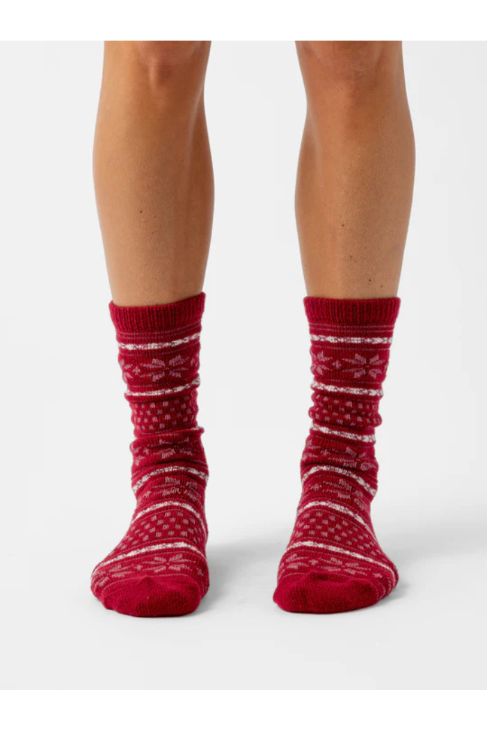 The Fair Isle Plush Lounge Sock
