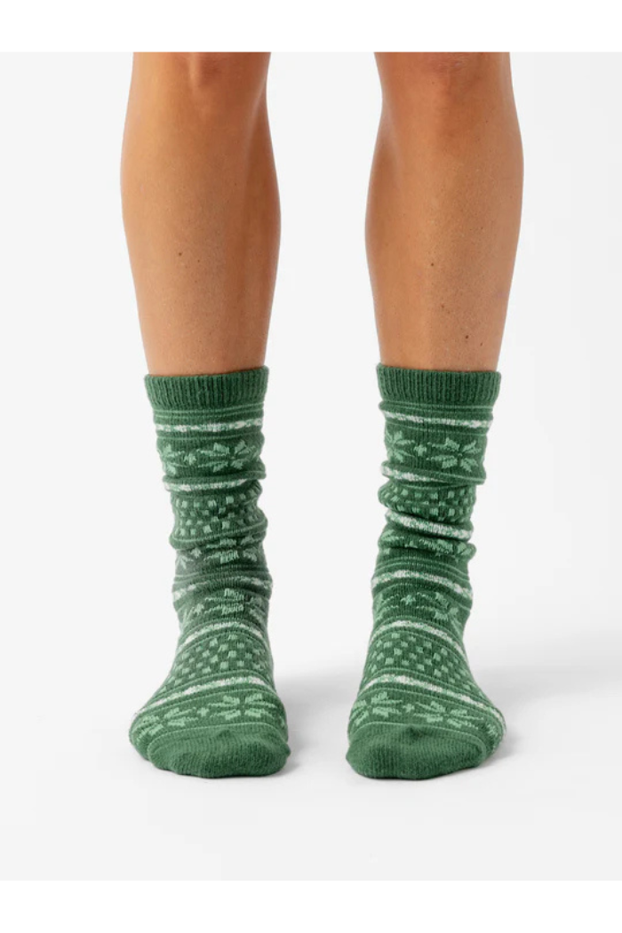 The Fair Isle Plush Lounge Sock