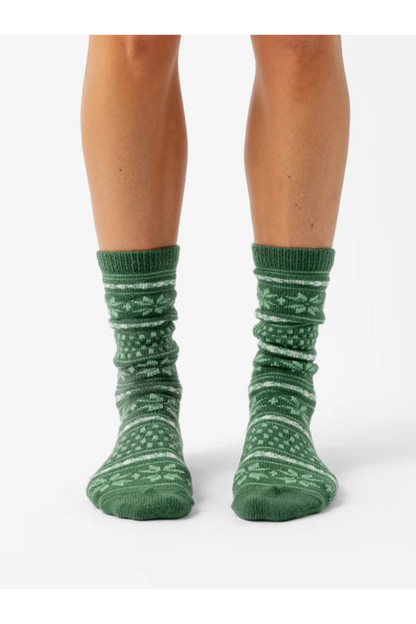 The Fair Isle Plush Lounge Sock