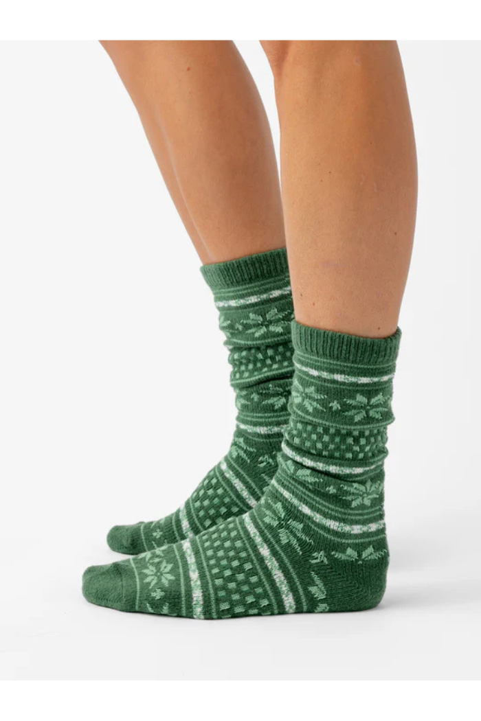 The Fair Isle Plush Lounge Sock