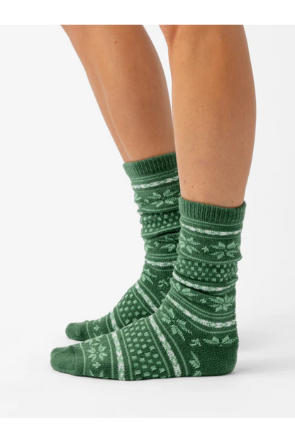 The Fair Isle Plush Lounge Sock