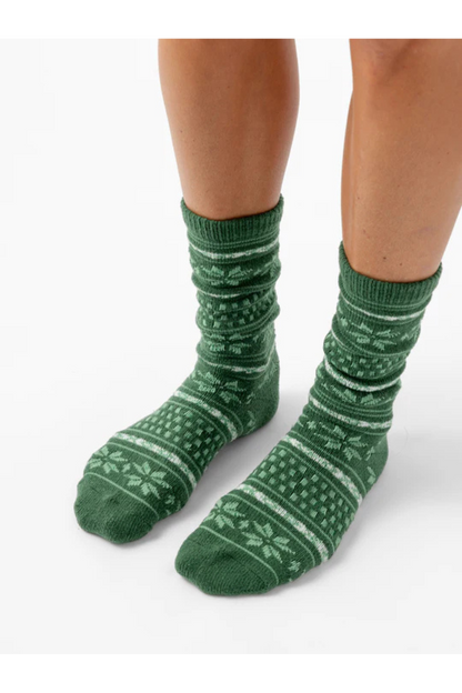 The Fair Isle Plush Lounge Sock