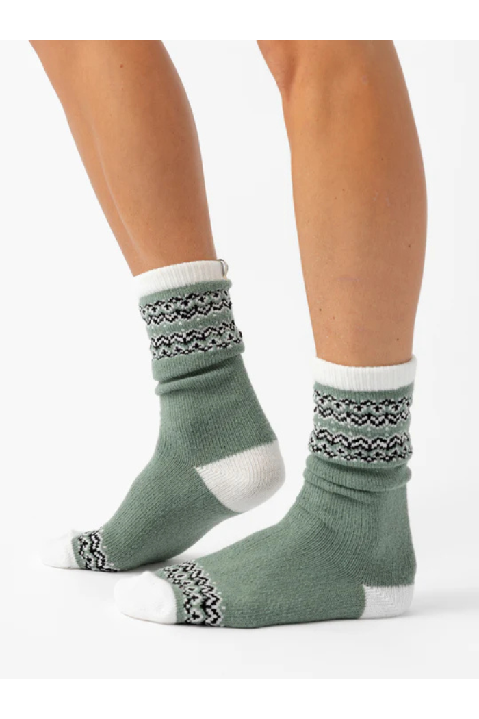 The Fair Isle Plush Lounge Sock
