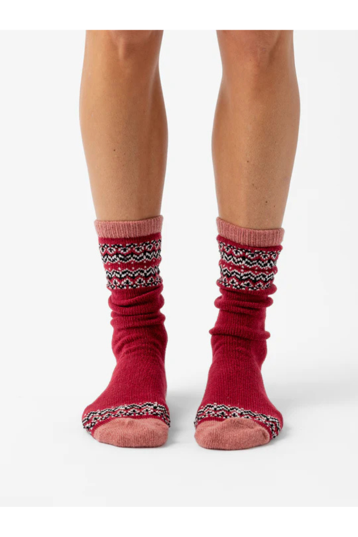 The Fair Isle Plush Lounge Sock
