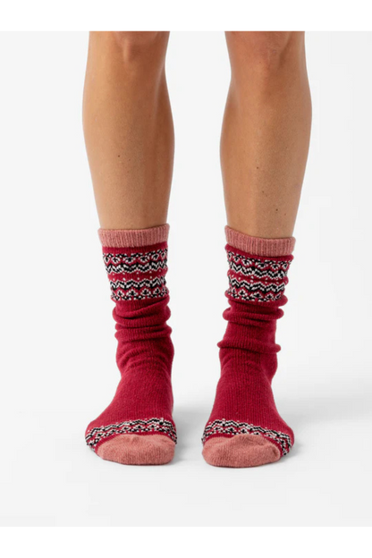 The Fair Isle Plush Lounge Sock