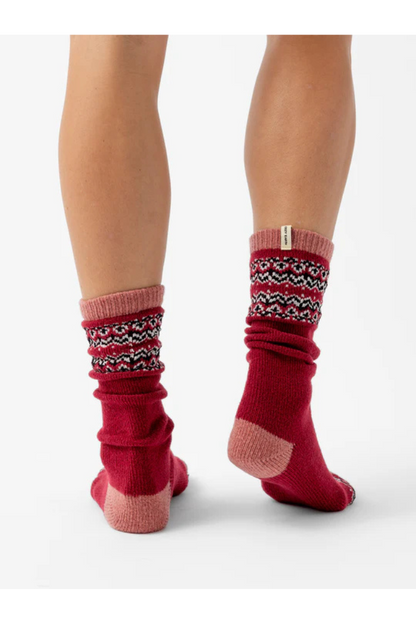 The Fair Isle Plush Lounge Sock