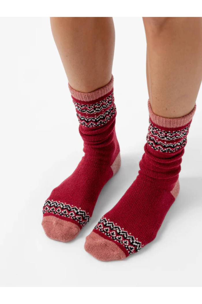 The Fair Isle Plush Lounge Sock
