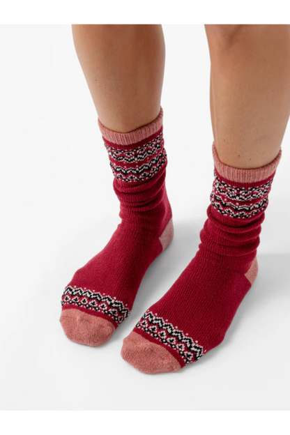 The Fair Isle Plush Lounge Sock