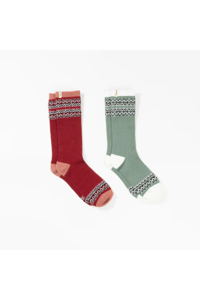 The Fair Isle Plush Lounge Sock