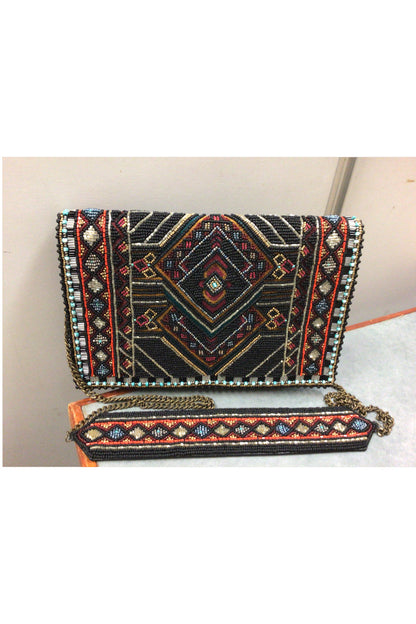Vortex Beaded Crossbody/Clutch