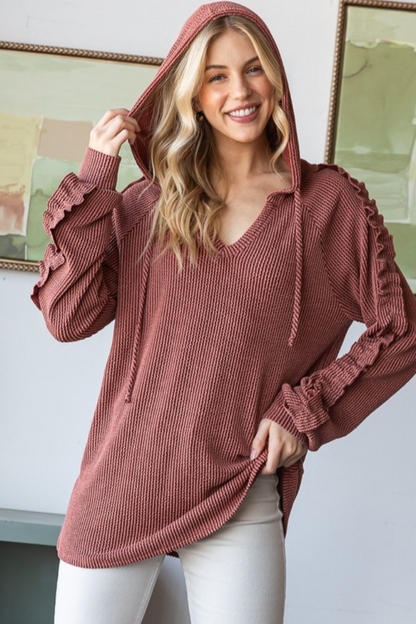 Ribbed Hoodie