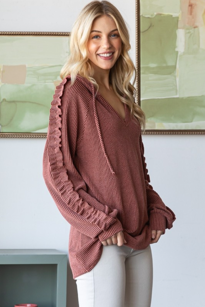 Ribbed Hoodie