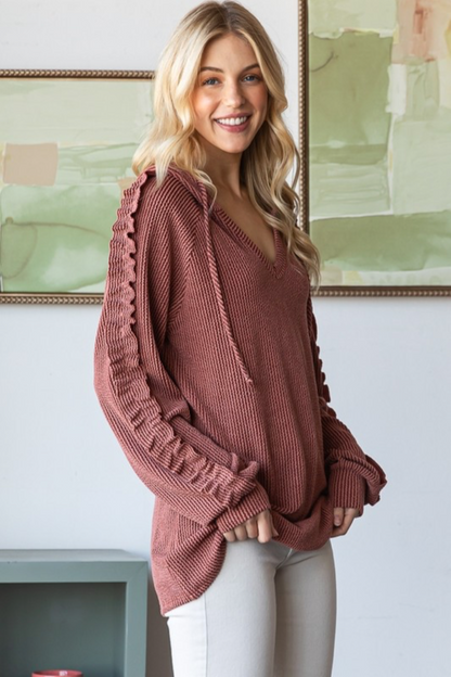 Ribbed Hoodie