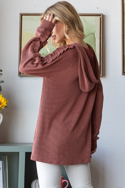Ribbed Hoodie