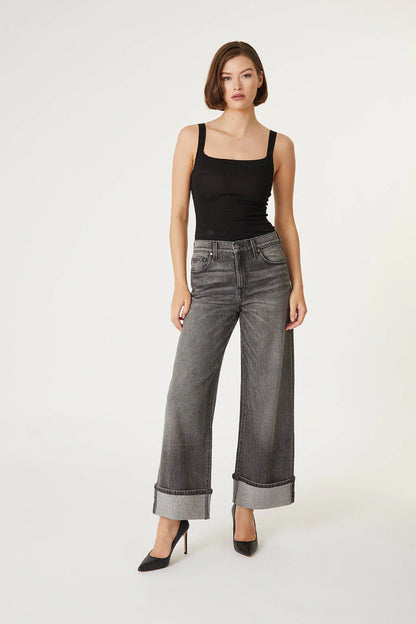 Tribecca Wide Cuff Jean - Black Diamond