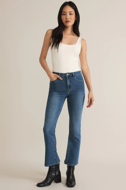 Lia Ankle Kick Flare Denim Pant