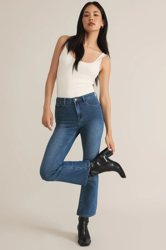Lia Ankle Kick Flare Denim Pant